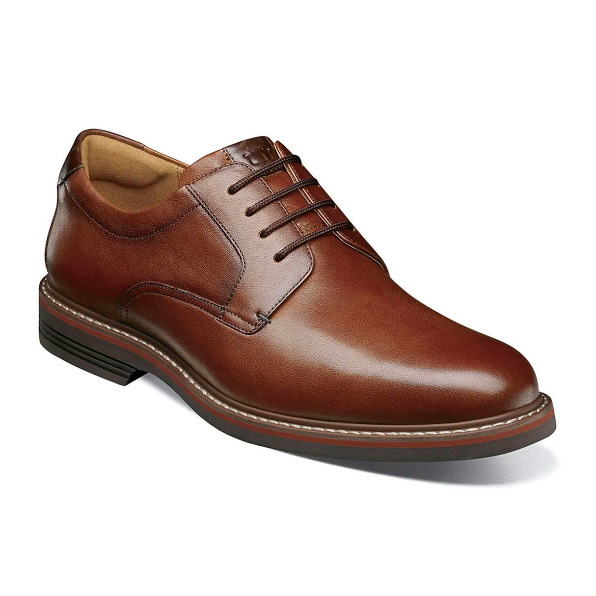 Florsheim Norwalk Plain Toe Oxford (Men) - Cognac Milled Dress-Casual - Oxford - The Heel Shoe Fitters
