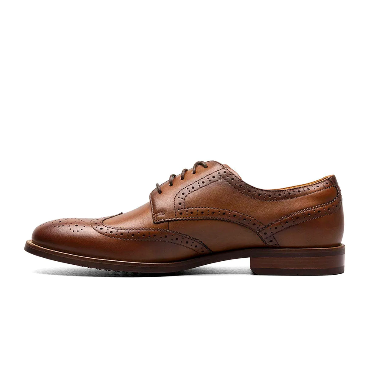 Florsheim Rucci Wing Tip Oxford (Men) - Cognac Dress-Casual - Oxford - The Heel Shoe Fitters