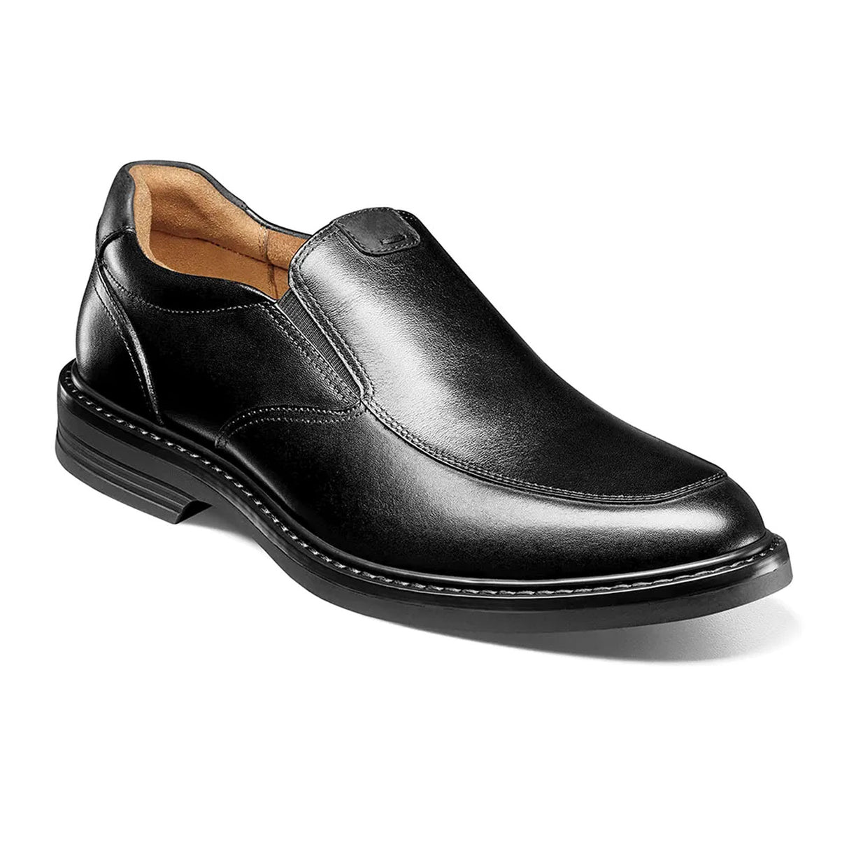 Florsheim Norwalk Moc Toe Slip On Loafer (Men) - Black Dress-Casual - Slip On - The Heel Shoe Fitters