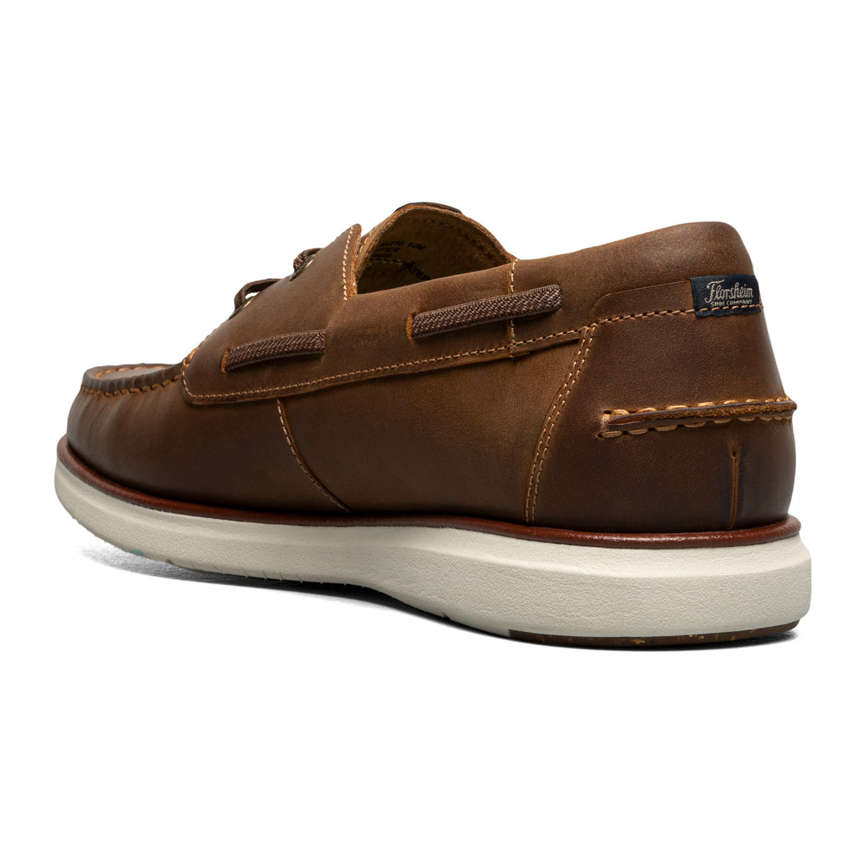 Florsheim Tropics Elastic Lace Moc Toe Boat Shoe (Men) - Brown CH Dress-Casual - Slip On - The Heel Shoe Fitters