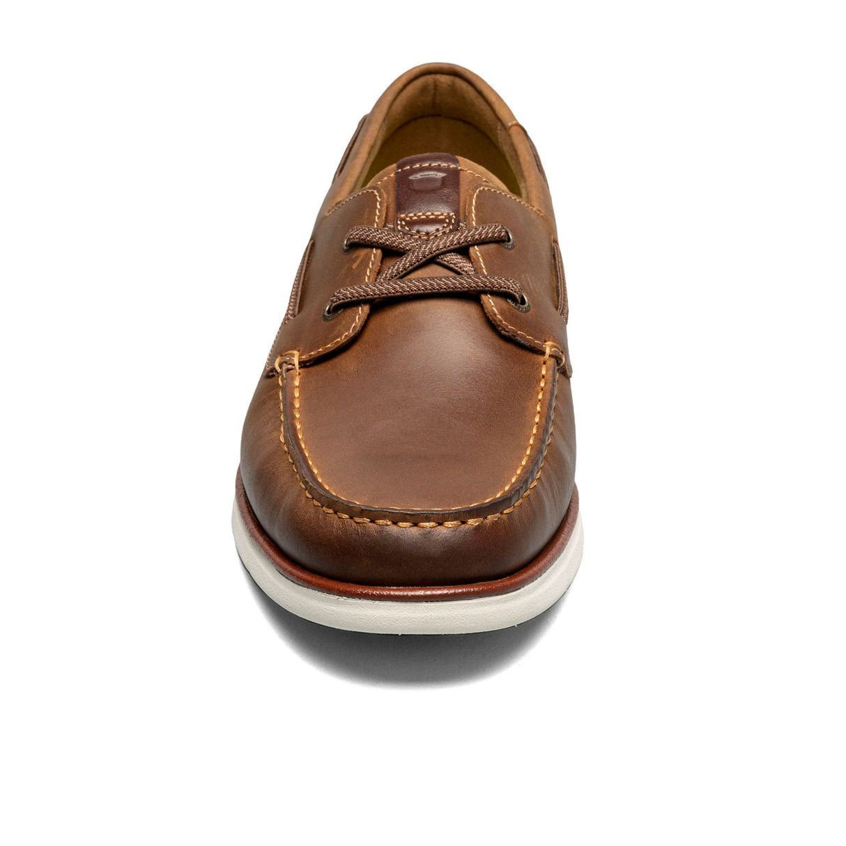 Florsheim Tropics Elastic Lace Moc Toe Boat Shoe (Men) - Brown CH Dress-Casual - Slip On - The Heel Shoe Fitters