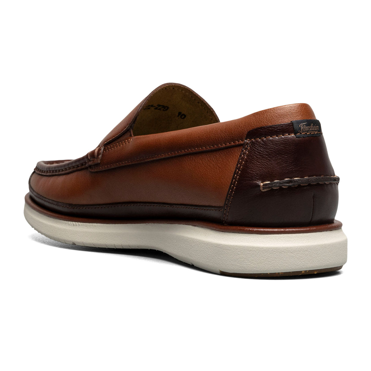 Florsheim Tropics Moc Toe Venetian Slip On (Men) - Cognac/Chestnut Smooth Dress-Casual - Slip On - The Heel Shoe Fitters