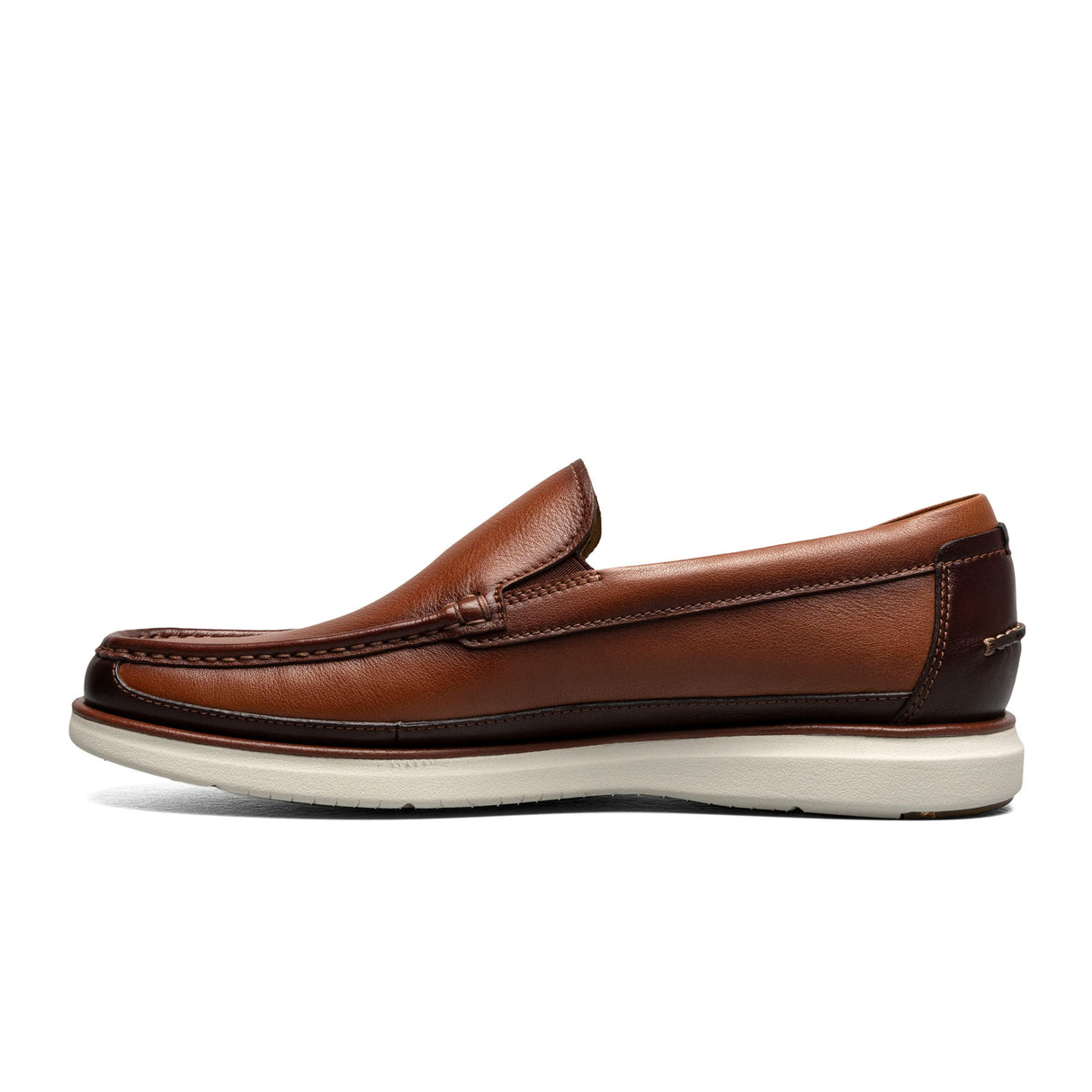 Florsheim Tropics Moc Toe Venetian Slip On (Men) - Cognac/Chestnut Smooth Dress-Casual - Slip On - The Heel Shoe Fitters