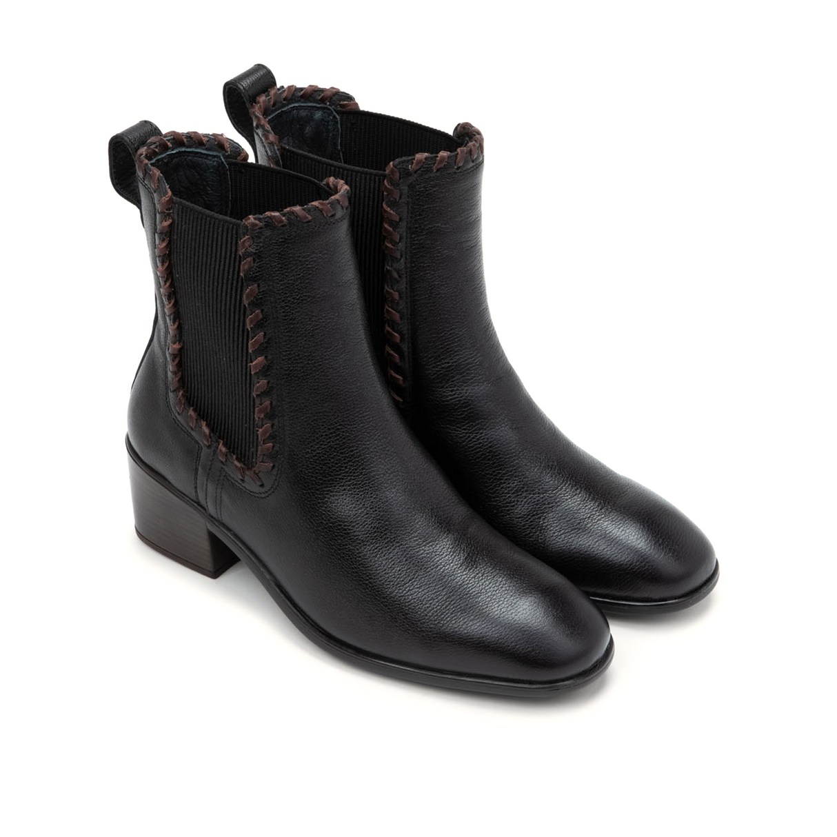 Naot Tradition Heeled Chelsea Boot (Women) - Soft Black Leather Boots - Casual - Mid - The Heel Shoe Fitters