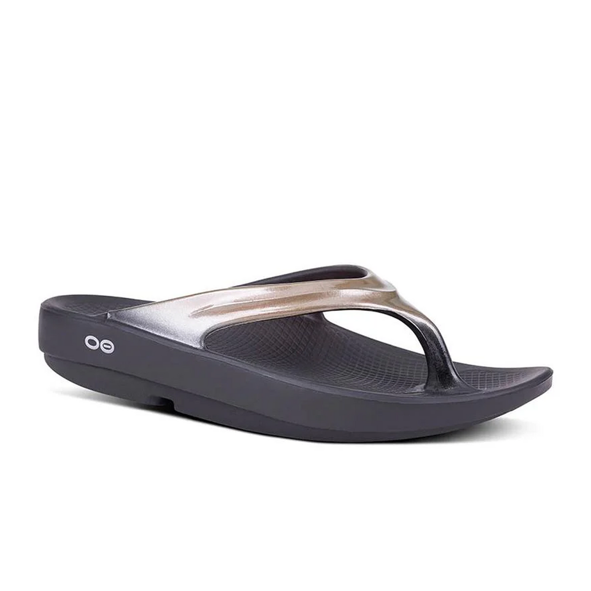 Oofos OOlala Luxe Sandal (Women) - Black/Latte Sandal - Thong - The Heel Shoe Fitters