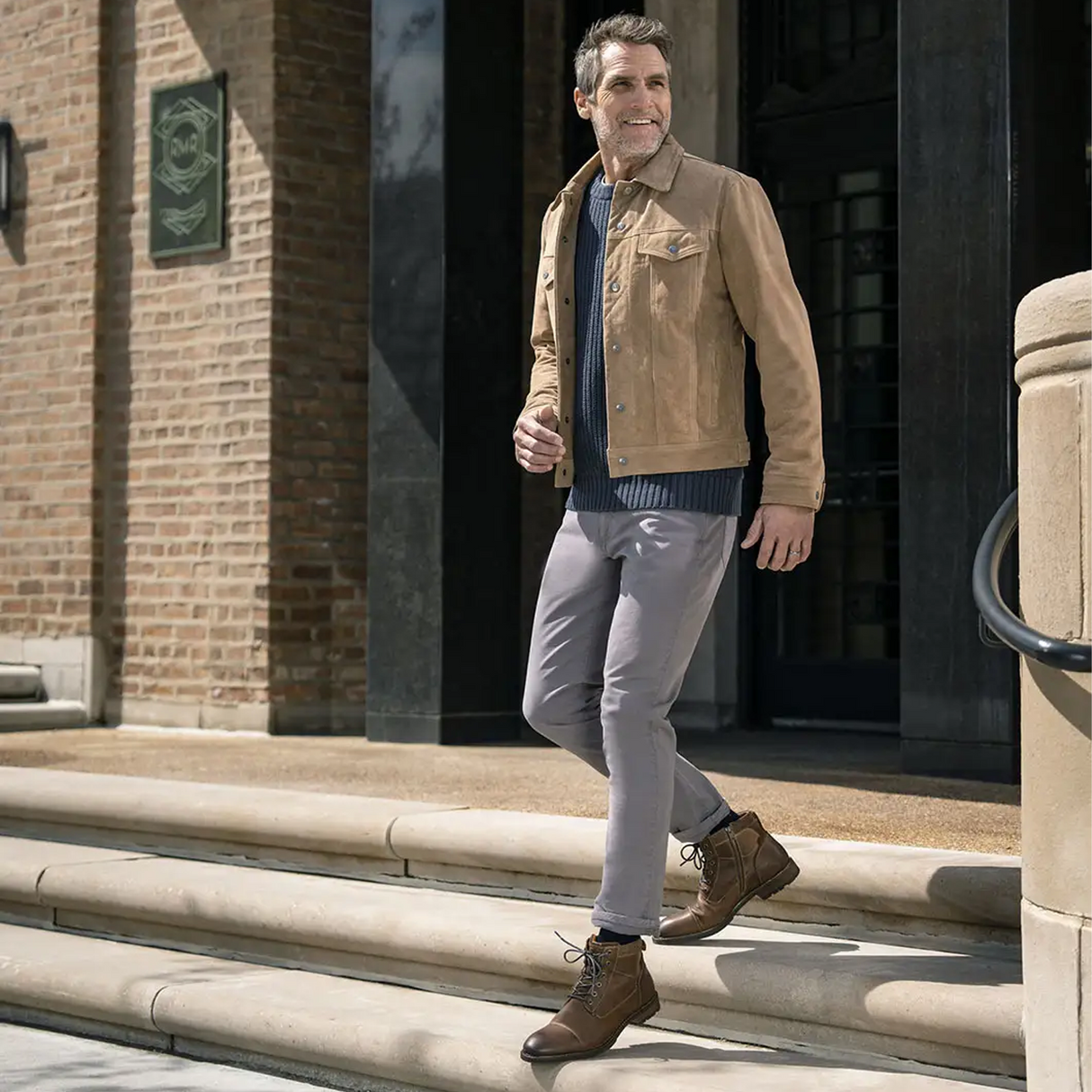 Florsheim Lodge Cap Toe Lace Up Boot (Men) - Brown Crazy Horse Boots - Casual - Mid - The Heel Shoe Fitters