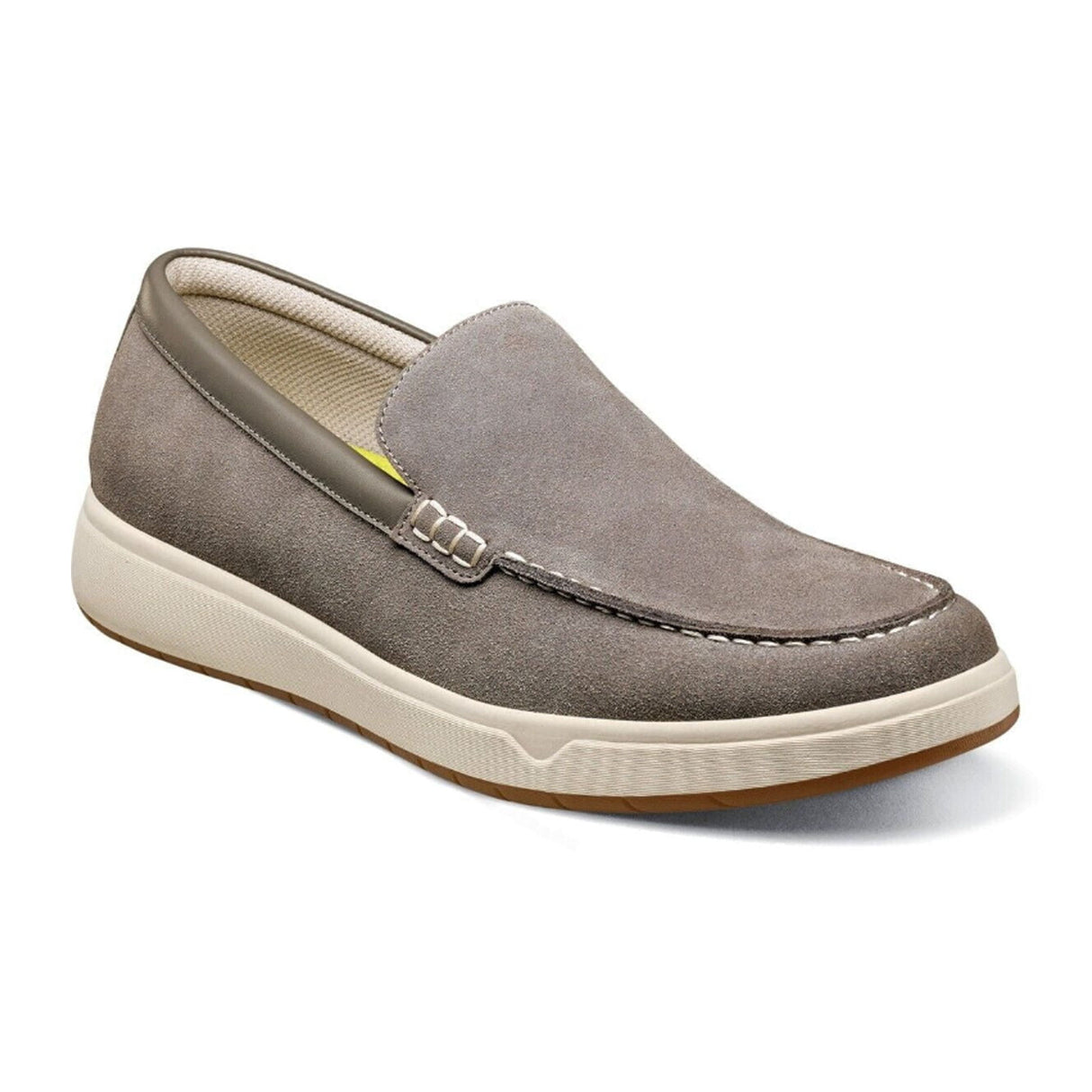 Florsheim Heist Moc Toe Venetian Loafer (Men) - Gray Suede Dress-Casual - Slip Ons - The Heel Shoe Fitters