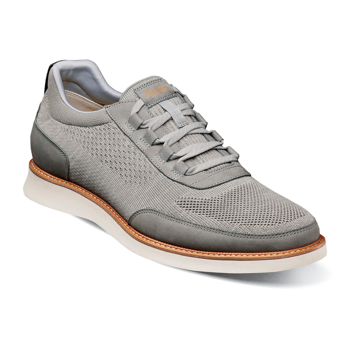Florsheim Launch Knit Elastic Lace Slip On (Men) - Gray Athletic - Casual - Slip On - The Heel Shoe Fitters