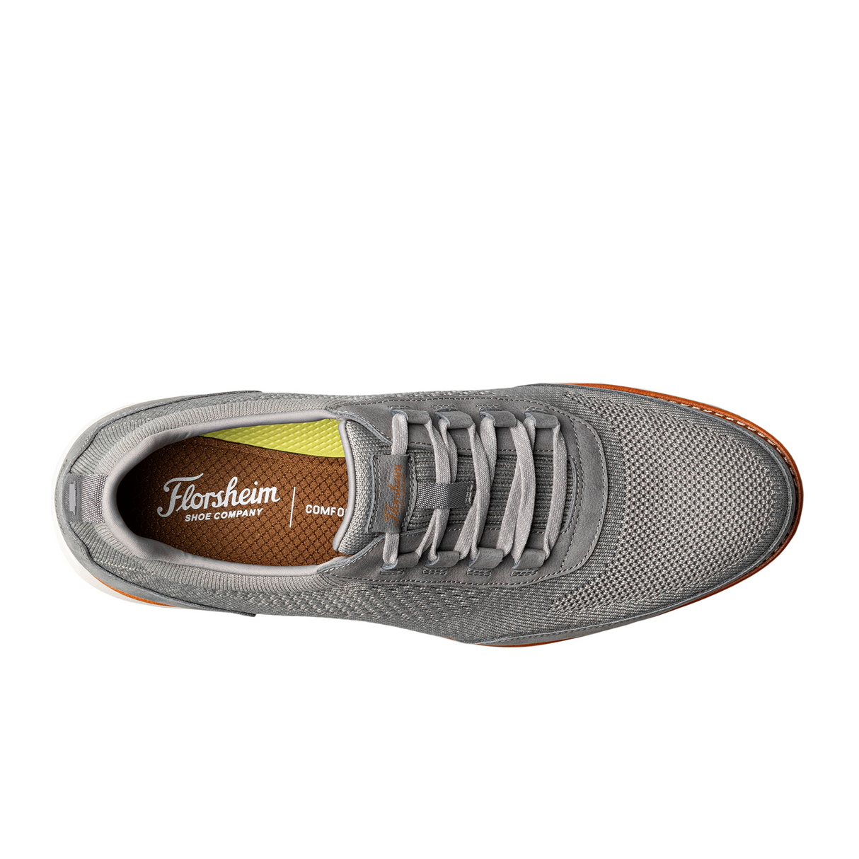 Florsheim Launch Knit Elastic Lace Slip On (Men) - Gray Athletic - Casual - Slip On - The Heel Shoe Fitters