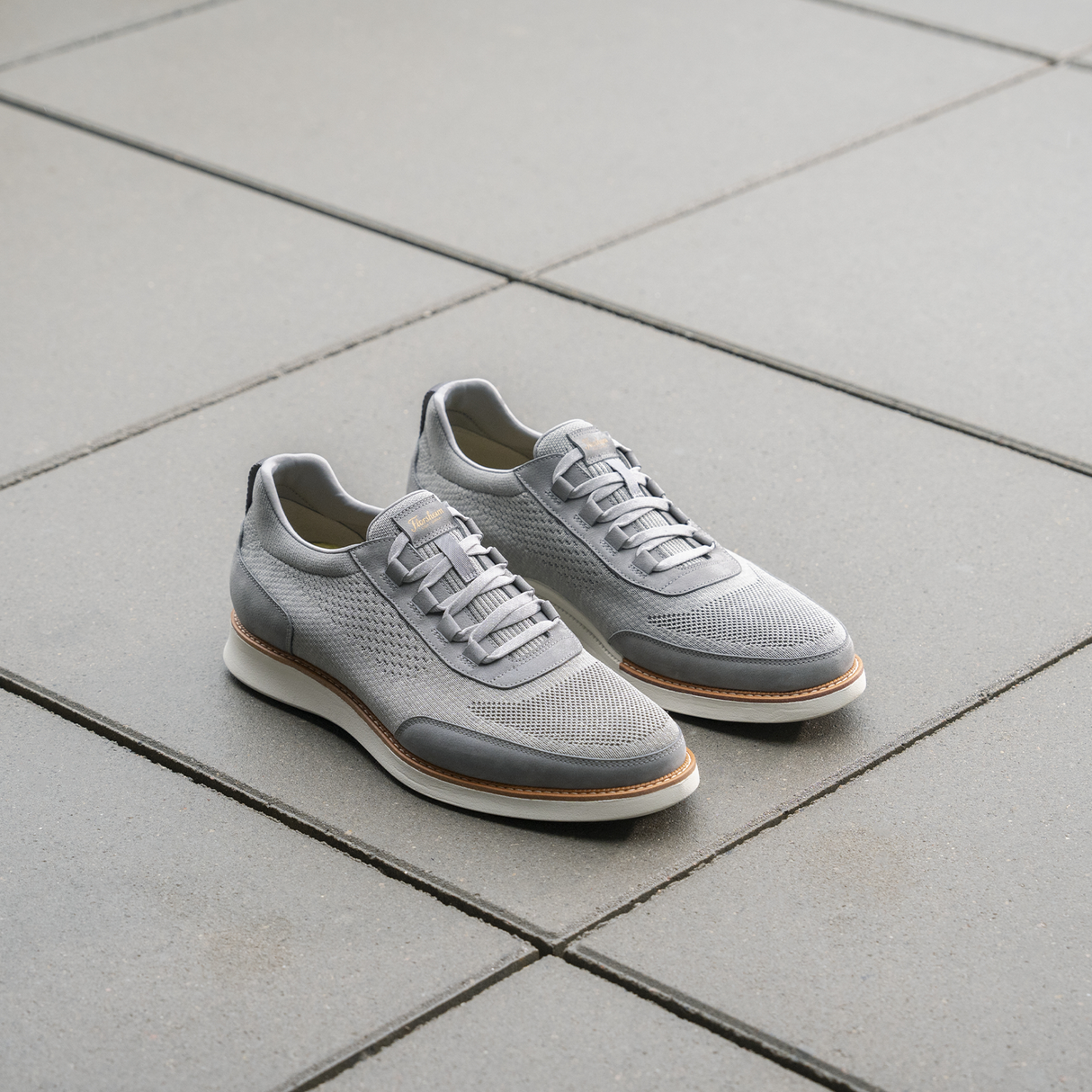 Florsheim Launch Knit Elastic Lace Slip On (Men) - Gray Athletic - Casual - Slip On - The Heel Shoe Fitters