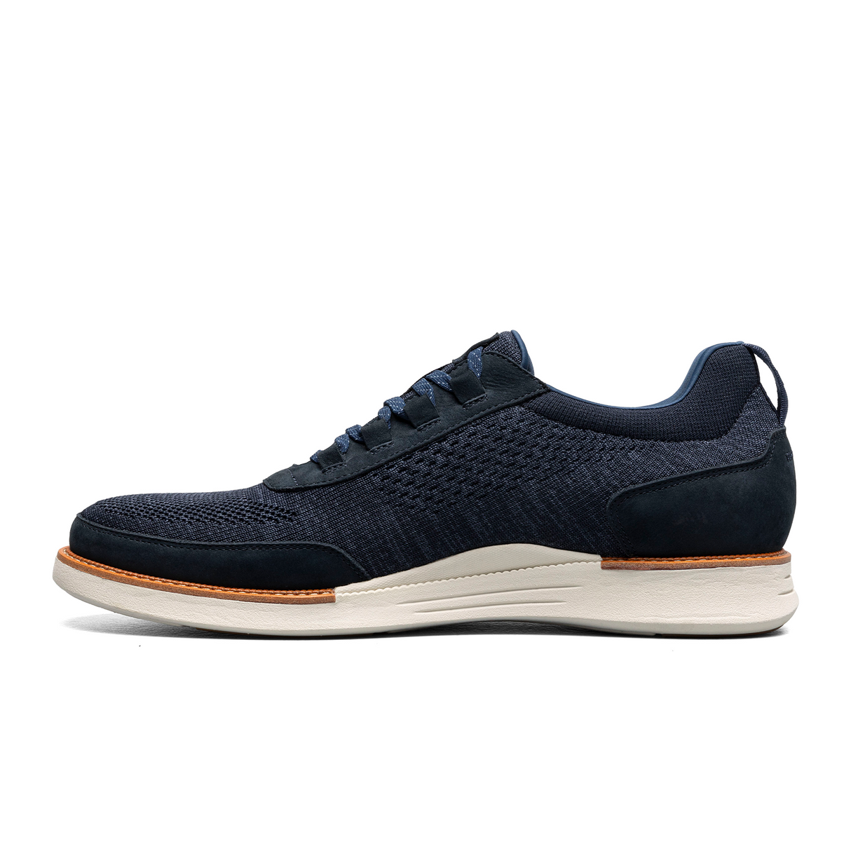 Florsheim Launch Knit Elastic Lace Slip On (Men) - Navy Athletic - Casual - Slip On - The Heel Shoe Fitters