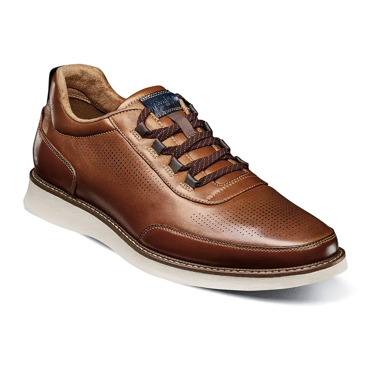 Florsheim Launch Elastic Lace Slip On (Men) - Cognac Multi Dress-Casual - Slip On - The Heel Shoe Fitters