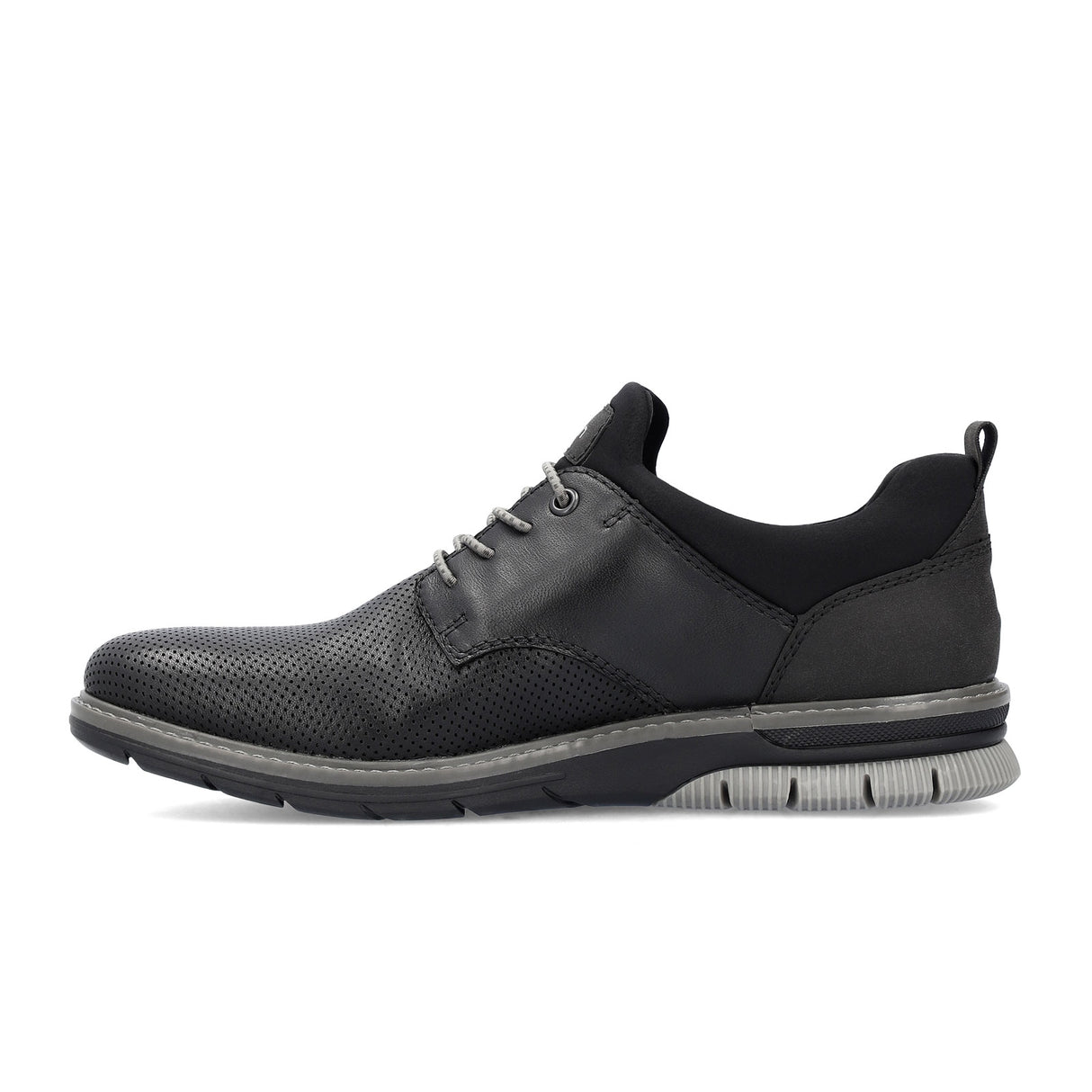 Rieker Dustin 14450-00 Lace Up (Men) - Black/Black/Black Dress-Casual - Oxford - The Heel Shoe Fitters