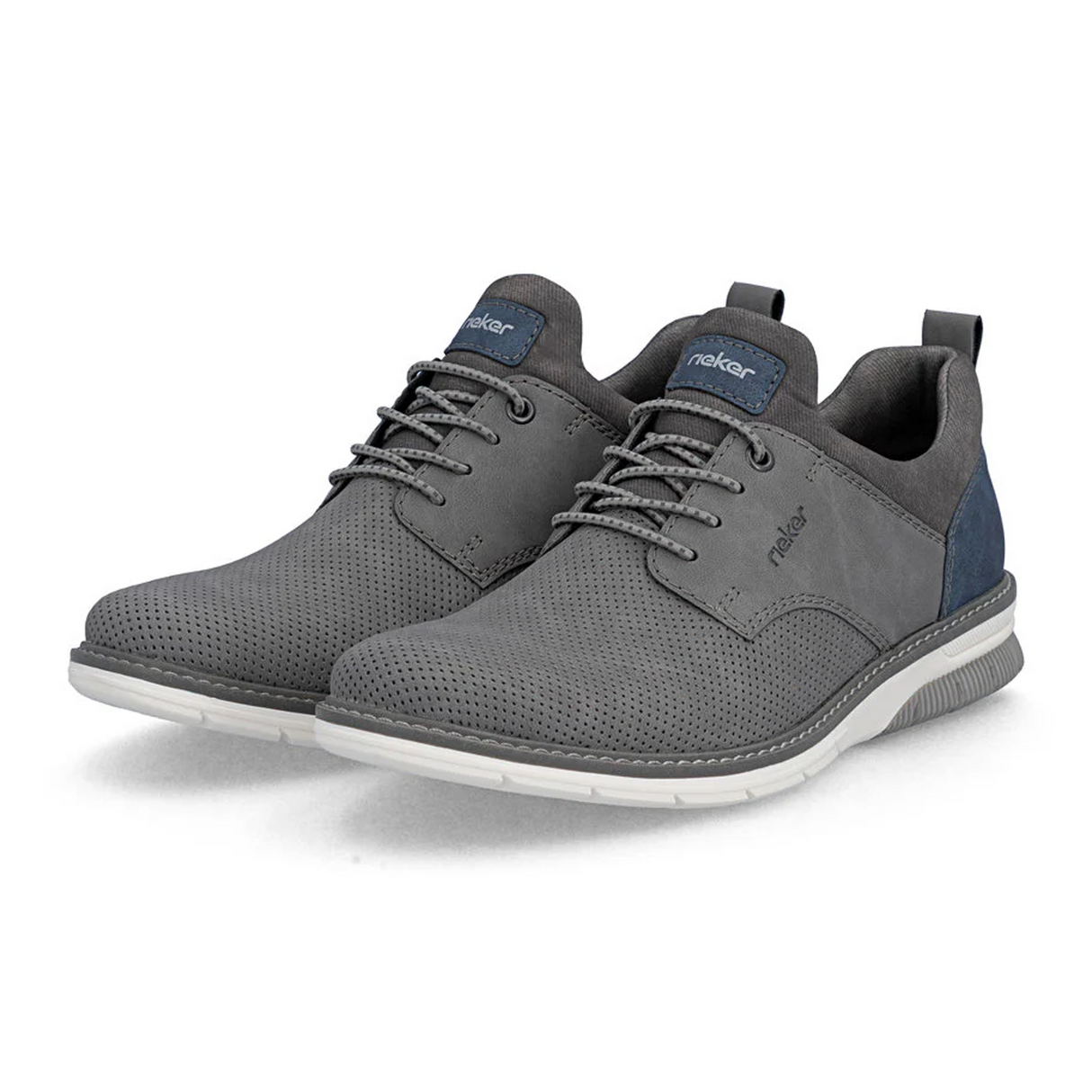 Rieker Dustin 50 Lace Up (Men) - Cenere/Denim/Rauch Dress-Casual - Oxford - The Heel Shoe Fitters