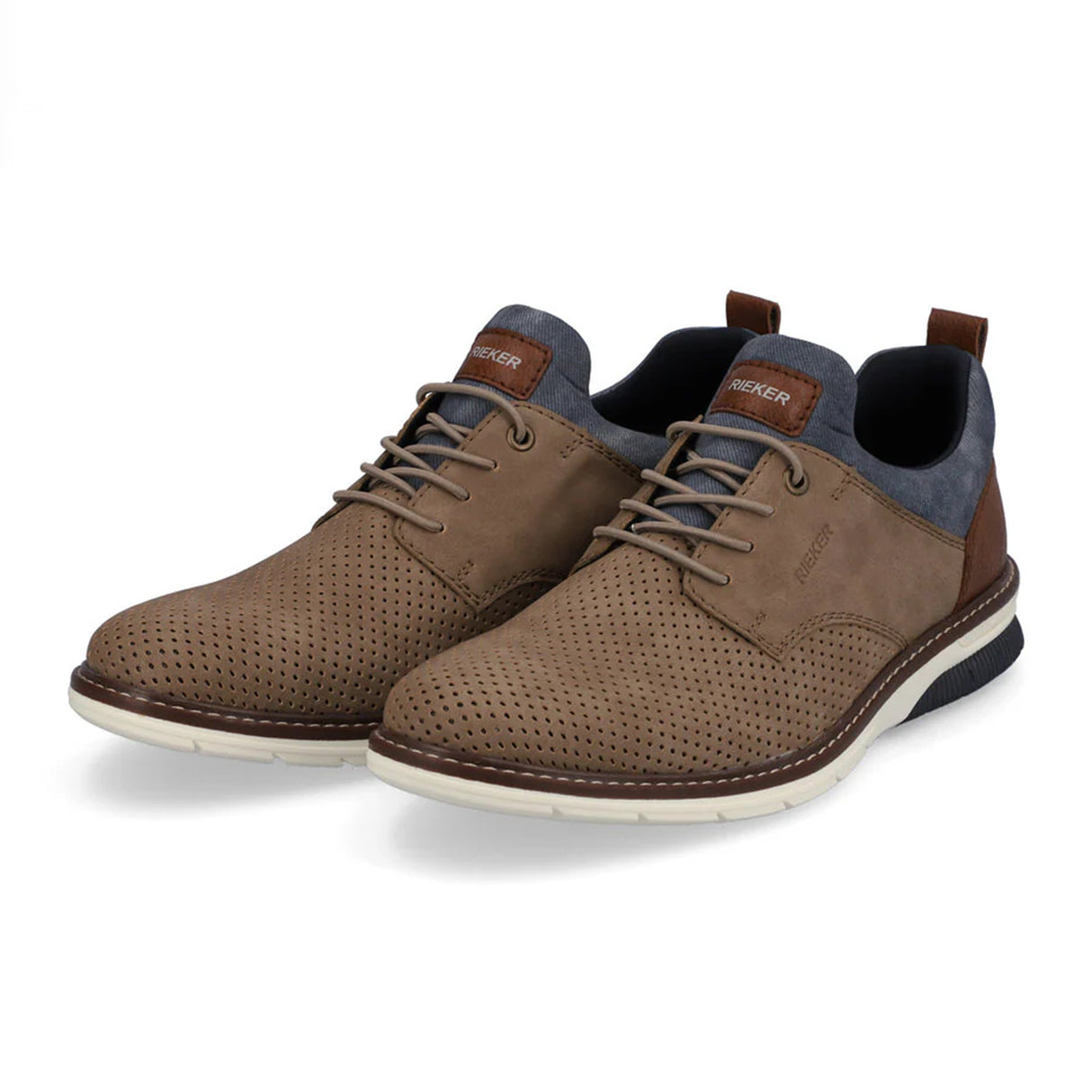 Rieker Dustin 14450-64 Lace Up (Men) - Brown/Blue Dress-Casual - Lace Ups - The Heel Shoe Fitters