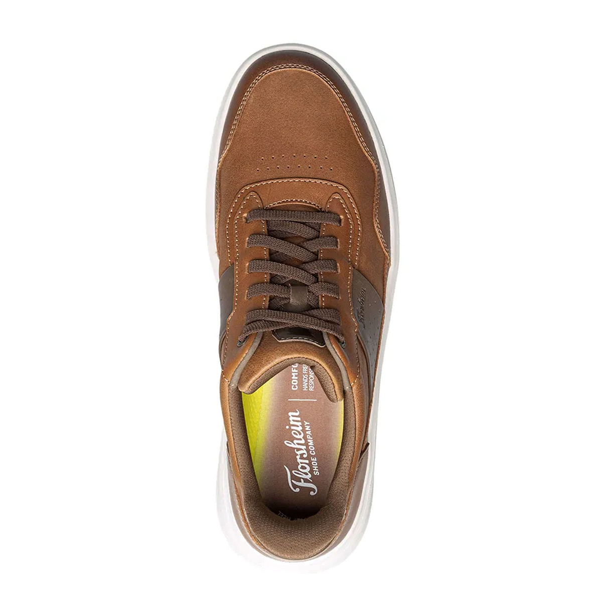 Florsheim Crosstour Causal Lace Up Hand Free (Men) - Cognac/Brown/White Sole Athletic - Casual - Lace Up - The Heel Shoe Fitters