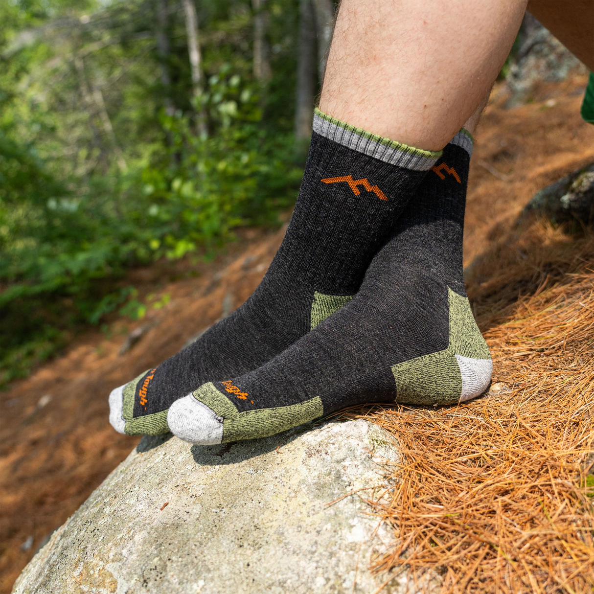 Darn Tough Hiker Midweight Micro Crew Sock with Cushion (Men) - Lime Accessories - Socks - Performance - The Heel Shoe Fitters