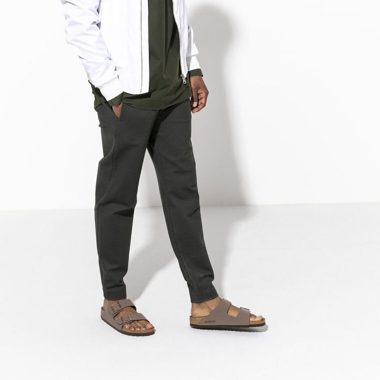 Birkenstock Arizona Slide Sandal (Unisex) - Mocha Birkibuc Sandal - Slide - The Heel Shoe Fitters