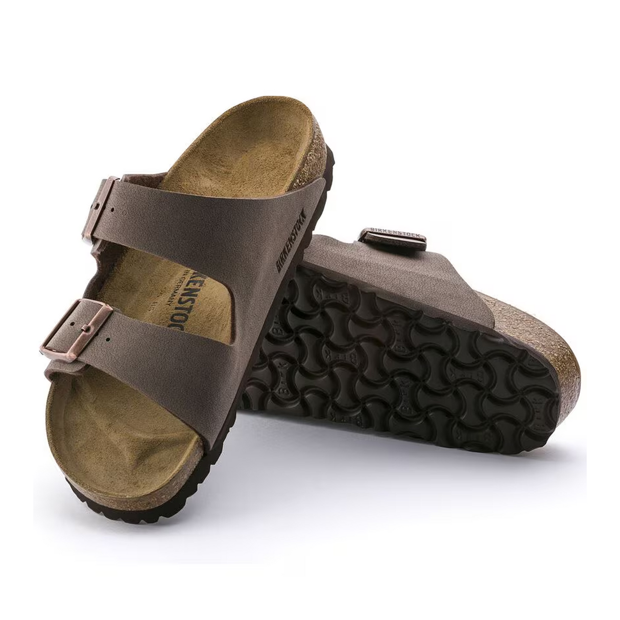 Birkenstock Arizona Narrow Slide Sandal (Unisex) - Mocha Birkibuc Sandal - Slide - The Heel Shoe Fitters