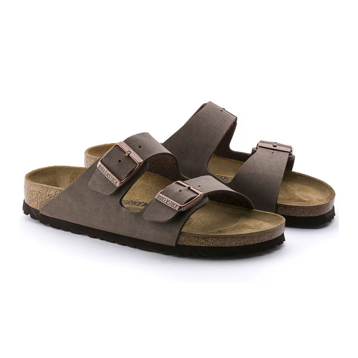 Birkenstock Arizona Narrow Slide Sandal (Unisex) - Mocha Birkibuc Sandal - Slide - The Heel Shoe Fitters