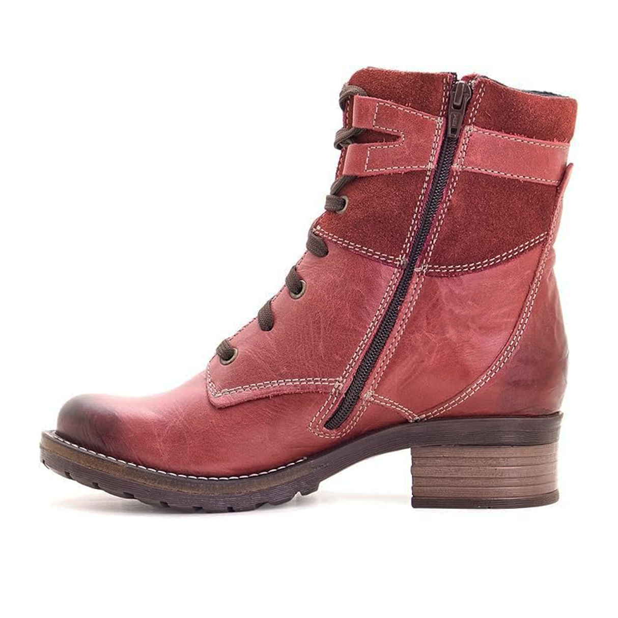 Dromedaris Kara Suede Mid Boot (Women) - Red Boots - Fashion - Mid Boot - The Heel Shoe Fitters