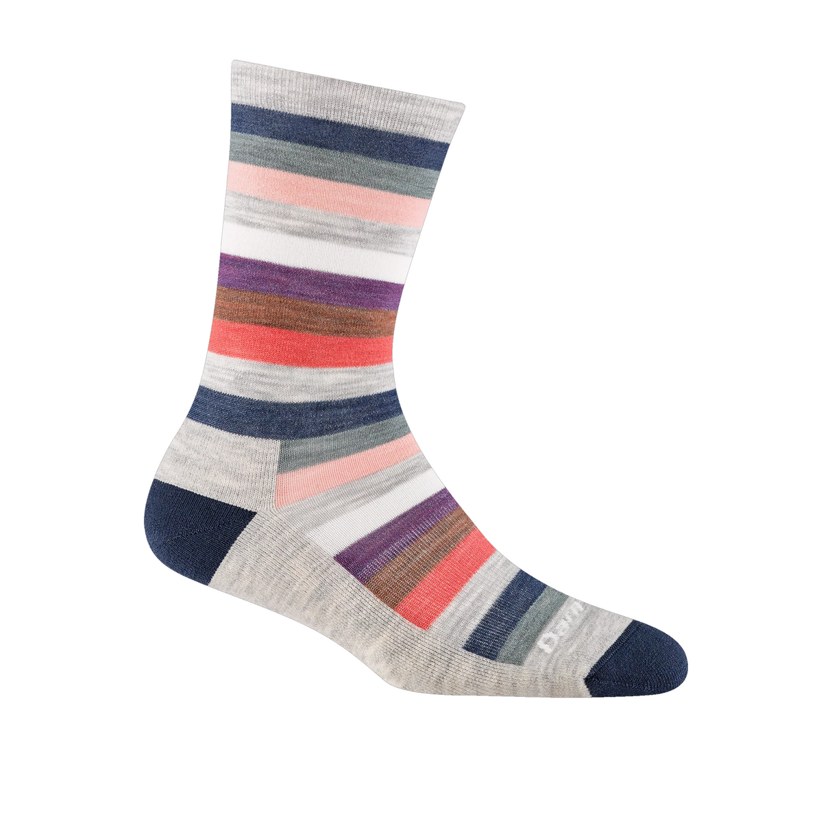 Darn Tough Mystic Stripe Lightweight Cushion Crew Sock (Women) - Ash Accessories - Socks - Lifestyle - The Heel Shoe Fitters