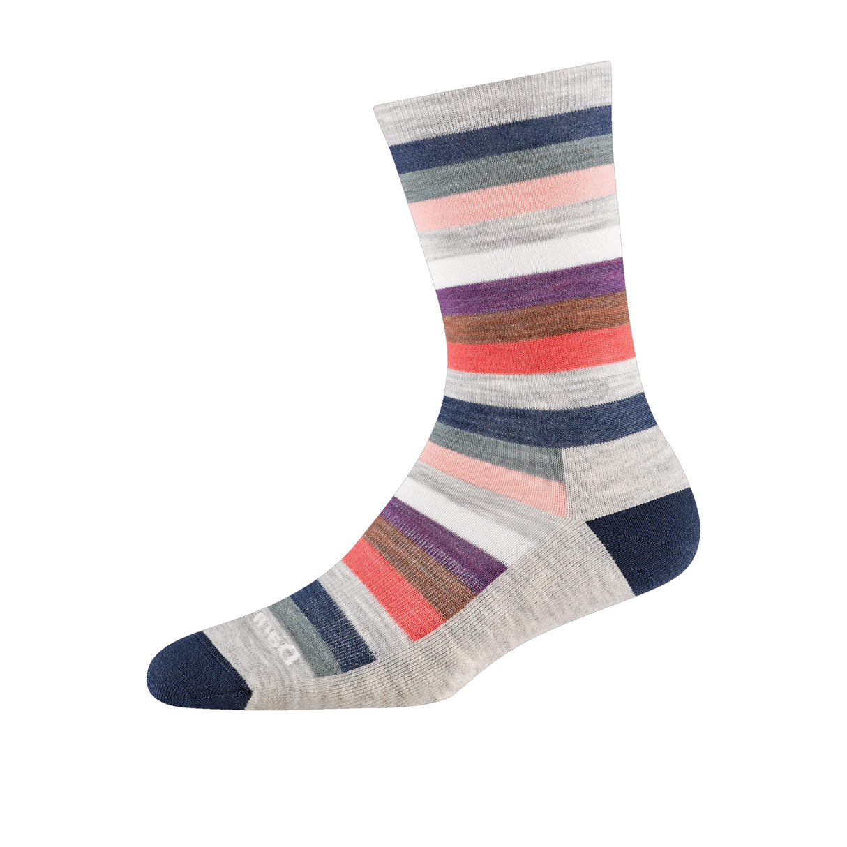 Darn Tough Mystic Stripe Lightweight Cushion Crew Sock (Women) - Ash Accessories - Socks - Lifestyle - The Heel Shoe Fitters
