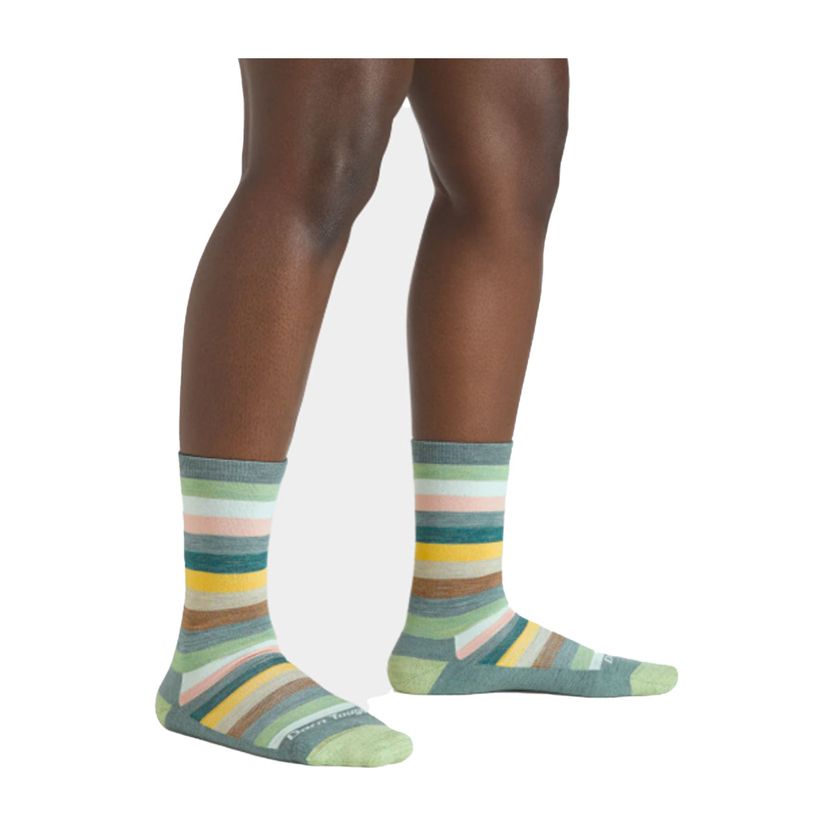 Darn Tough Mystic Stripe Lightweight Crew Sock with Cushion (Women) - Seafoam Accessories - Socks - Lifestyle - The Heel Shoe Fitters