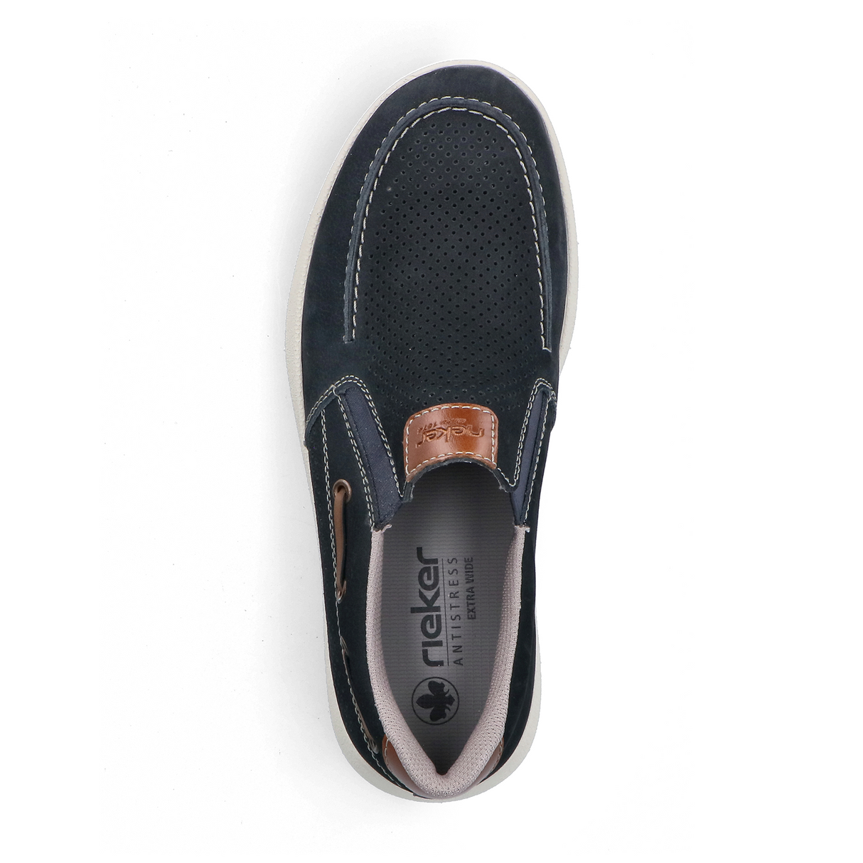 Rieker Reinhard 68 Slip On (Men) - Pazifik/Amaretto Dress-Casual - Slip On - The Heel Shoe Fitters