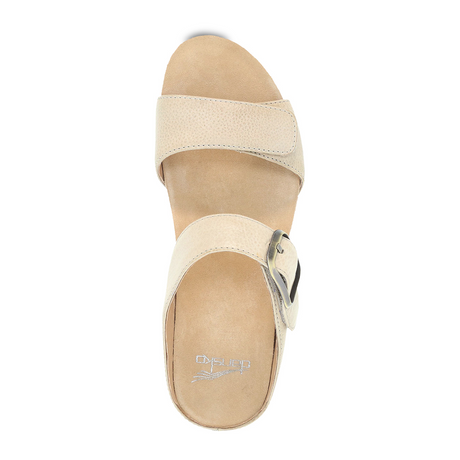 Dansko Tanya Wedge Sandal (Women) - Linen Milled Burnished Sandals - Heel/Wedge - The Heel Shoe Fitters