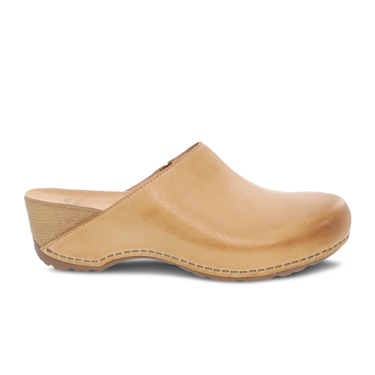 Dansko Talulah Clog (Women) - Tan Milled Burnished Dress-Casual - Clogs & Mules - The Heel Shoe Fitters