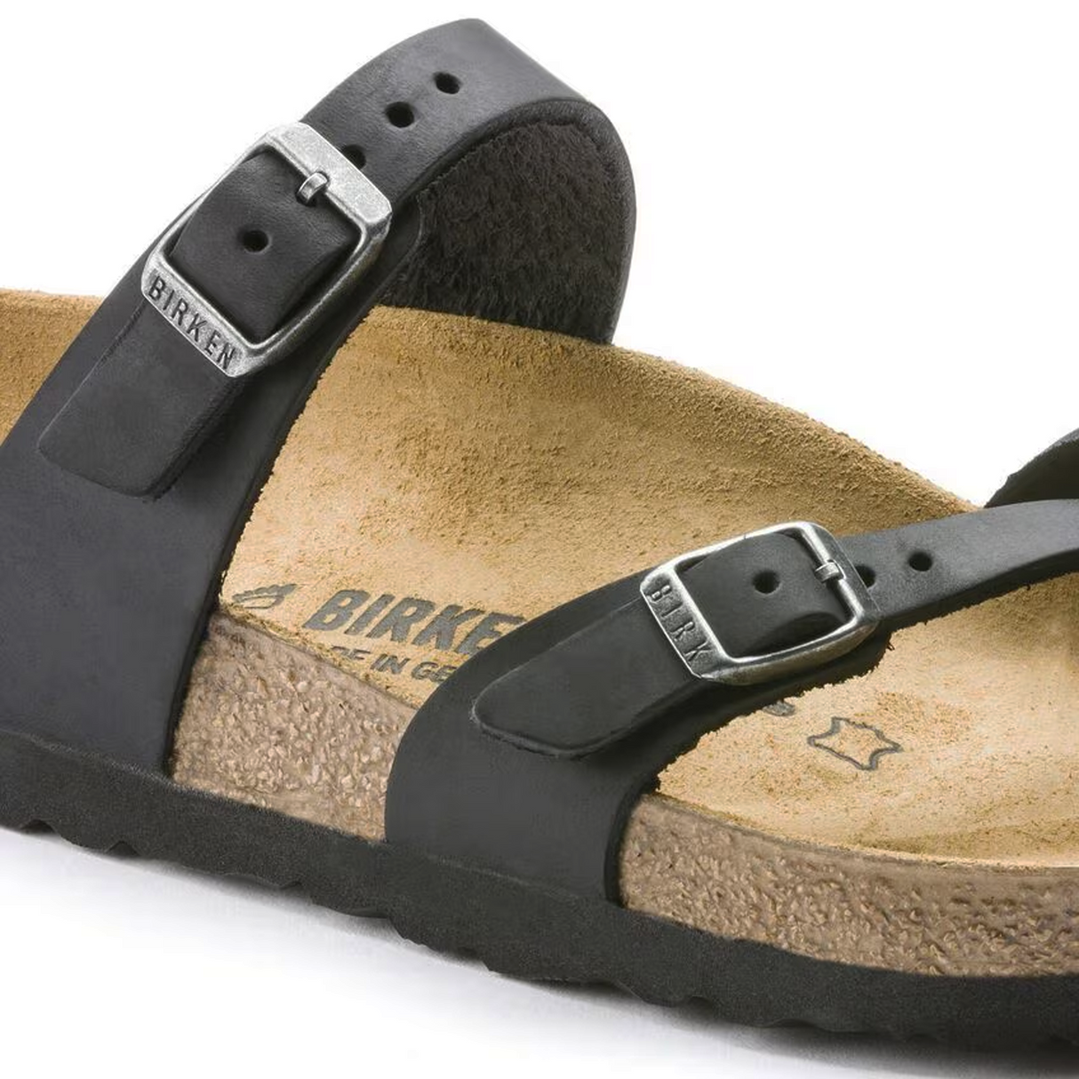 Birkenstock Mayari Sandal (Women) - Black Oiled Leather Sandal - Thong - The Heel Shoe Fitters