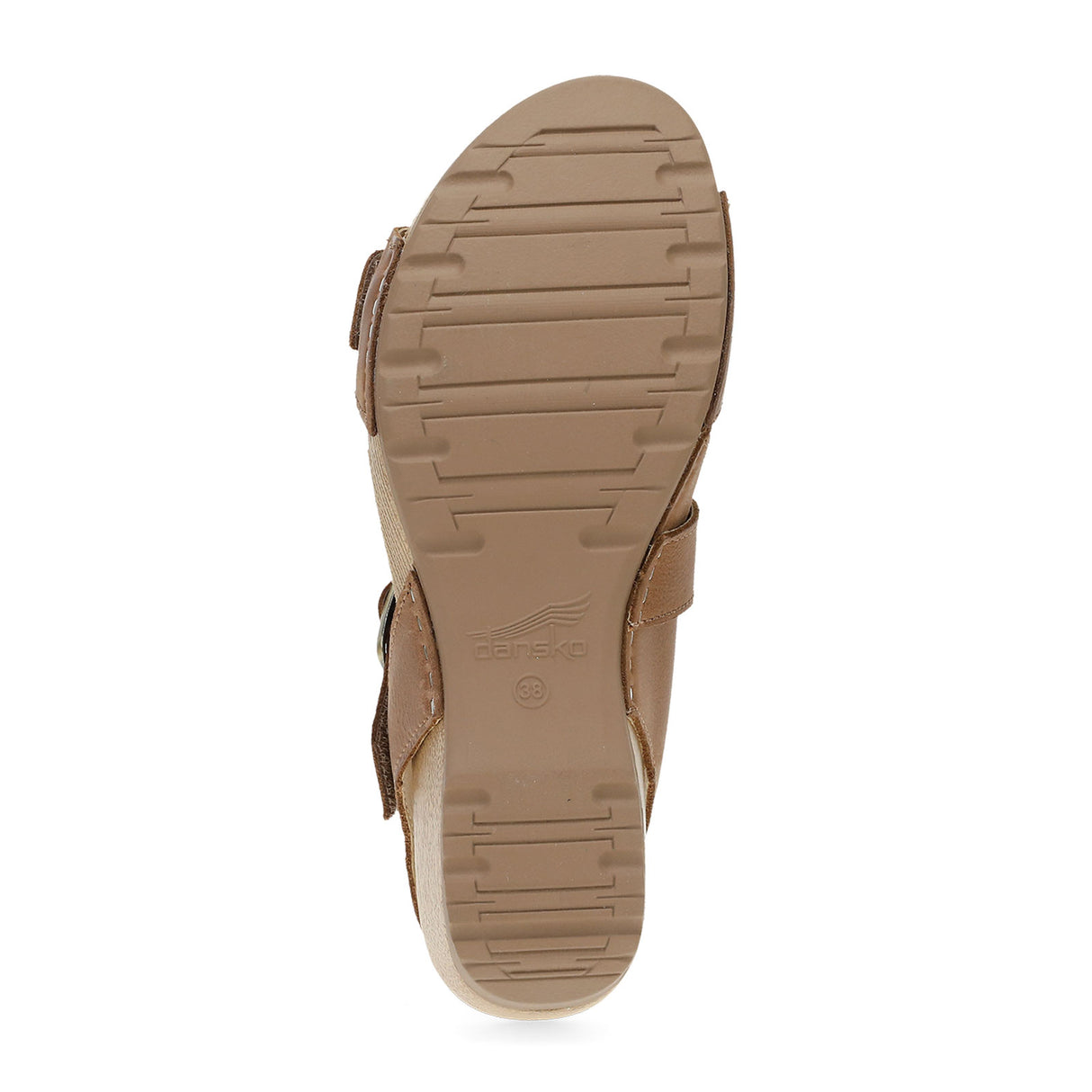 Dansko Trinity Wedge Sandal (Women) - Tan Burnished Suede Sandal - Heel/Wedge - The Heel Shoe Fitters