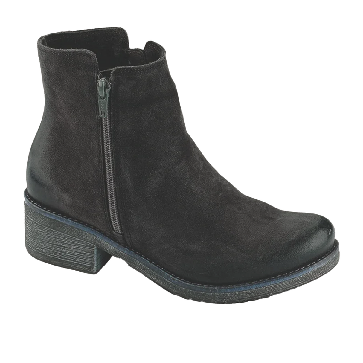 Naot Wander Zip Ankle Boot (Women) - Oily Midnight Suede Boots - Fashion - Ankle Boot - The Heel Shoe Fitters