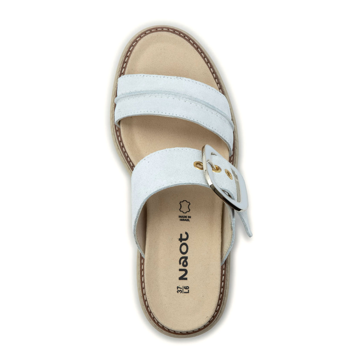 Naot Mulberry Slide Sandal (Women) - White Suede Sandal - Slide - The Heel Shoe Fitters