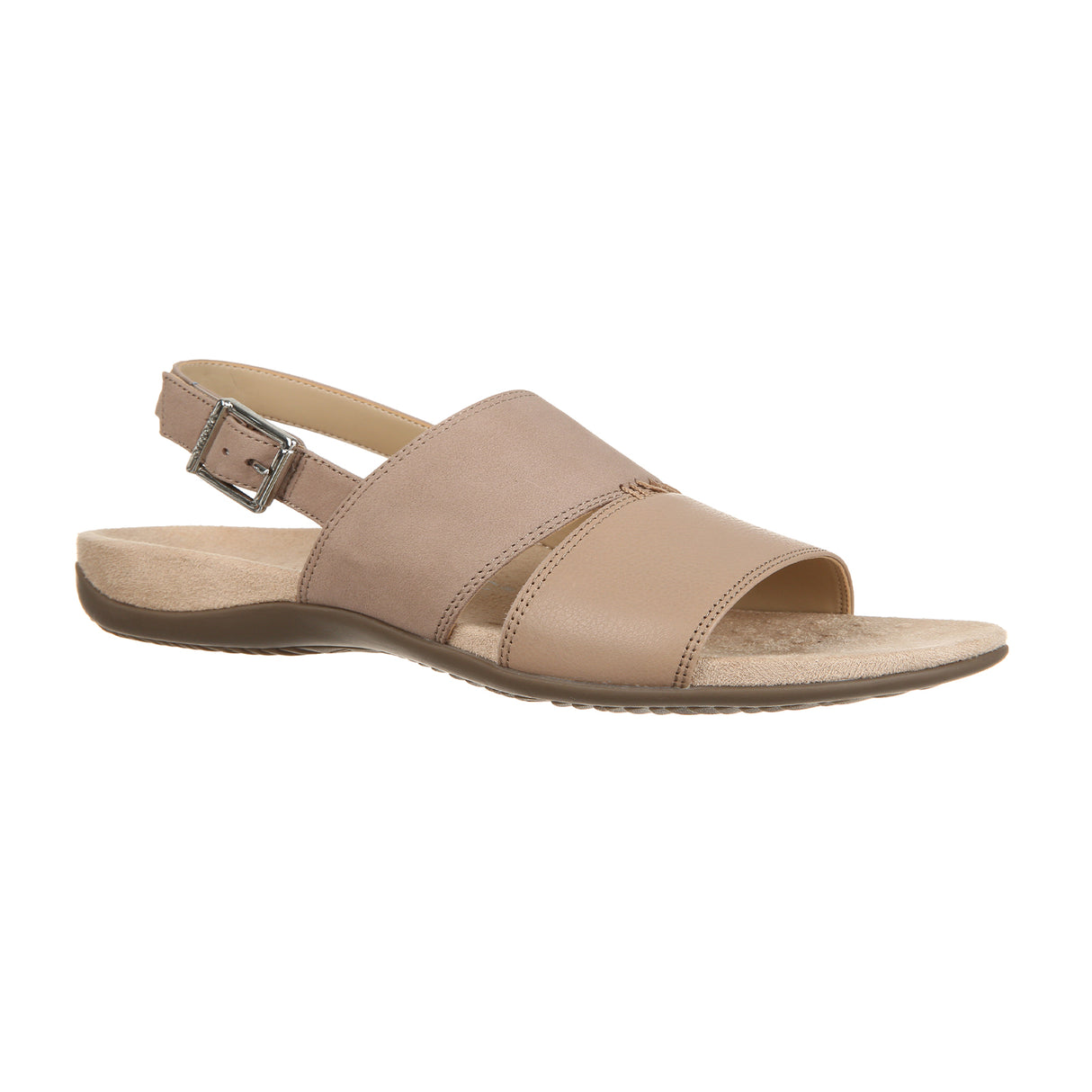 Vionic Morro Backstrap Sandal (Women) - Taupe Leather Sandal - Backstrap - The Heel Shoe Fitters