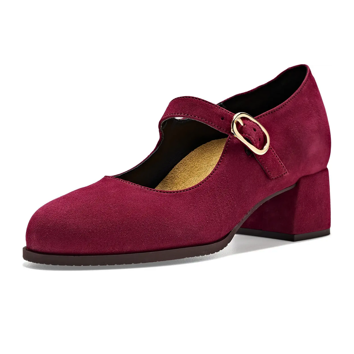 Naot Simile Mary Jane Heel (Women) - Port Suede Dress-Casual - Heels - The Heel Shoe Fitters