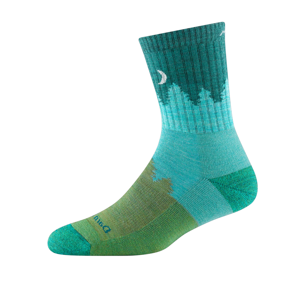 Darn Tough Treeline Midweight Micro Crew Sock with Cushion (Women) - Aqua Accessories - Socks - Performance - The Heel Shoe Fitters