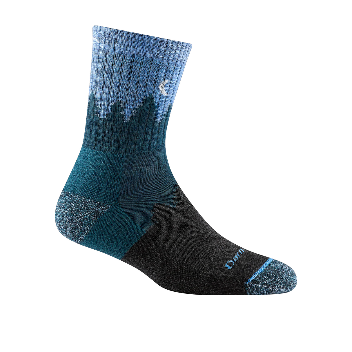 Darn Tough Treeline Midweight Micro Crew Sock with Cushion (Women) - Blue Accessories - Socks - Performance - The Heel Shoe Fitters