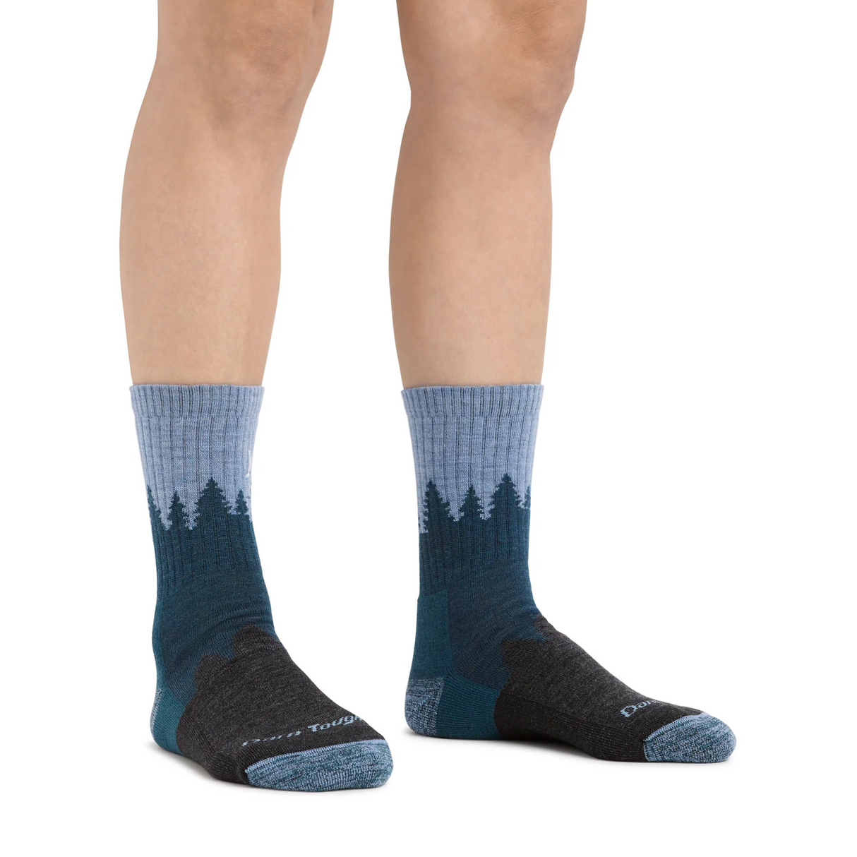 Darn Tough Treeline Midweight Micro Crew Sock with Cushion (Women) - Blue Accessories - Socks - Performance - The Heel Shoe Fitters