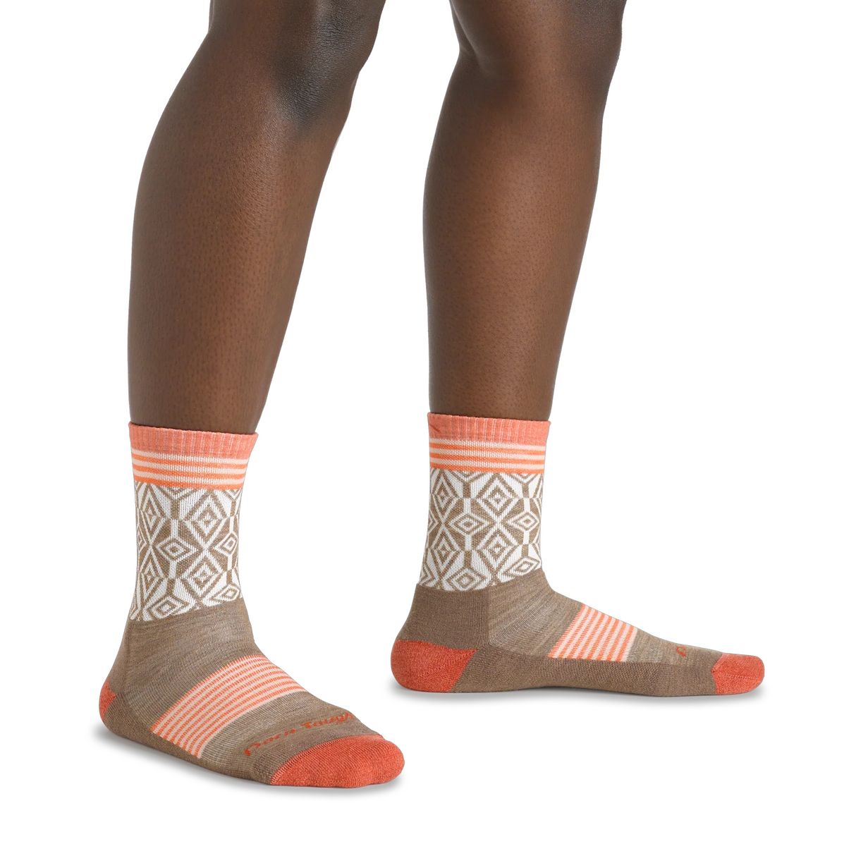 Darn Tough Sobo Lightweight Micro Crew Sock with Cushion (Women) - Bark Accessories - Socks - Performance - The Heel Shoe Fitters