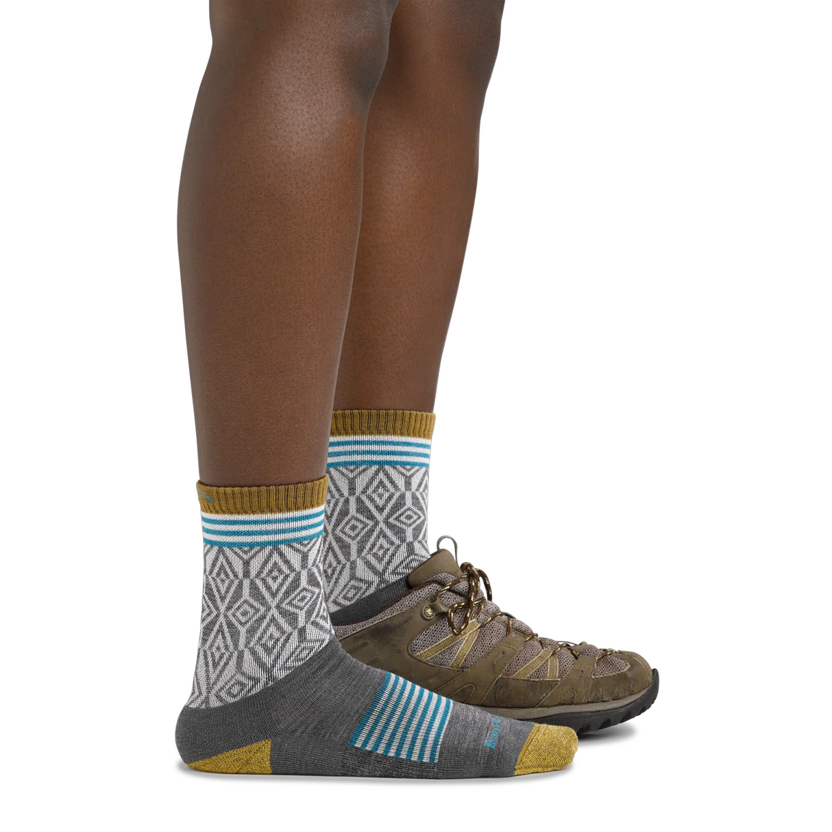 Darn Tough Sobo Lightweight Micro Crew Sock with Cushion (Women) - Gray Accessories - Socks - Performance - The Heel Shoe Fitters