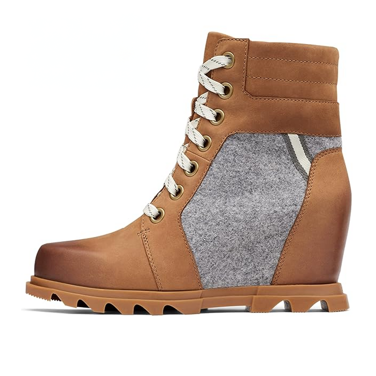 Sorel Joan of Arctic III Lexie Lace Wedge Ankle Boot (Women) - Taffy/Gum Boots - Fashion - Ankle Boot - The Heel Shoe Fitters