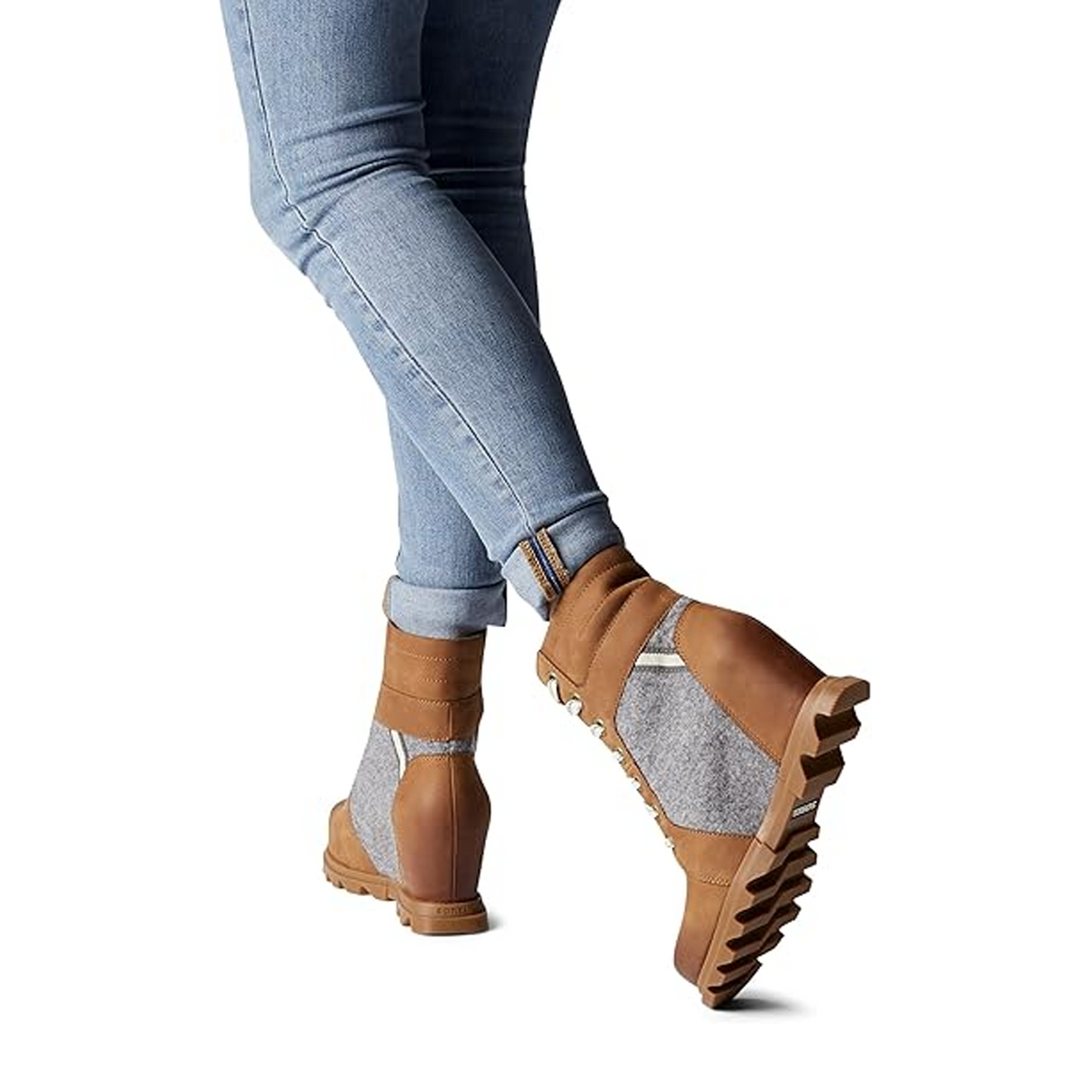 Sorel Joan of Arctic III Lexie Lace Wedge Ankle Boot (Women) - Taffy/Gum Boots - Fashion - Ankle Boot - The Heel Shoe Fitters