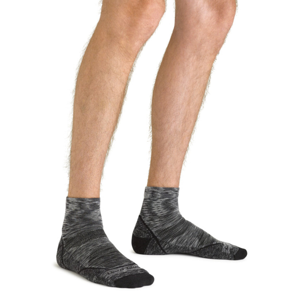 Darn Tough Light Hiker Lightweight Quarter Sock with Cushion (Men) - Space Gray Accessories - Socks - Performance - The Heel Shoe Fitters