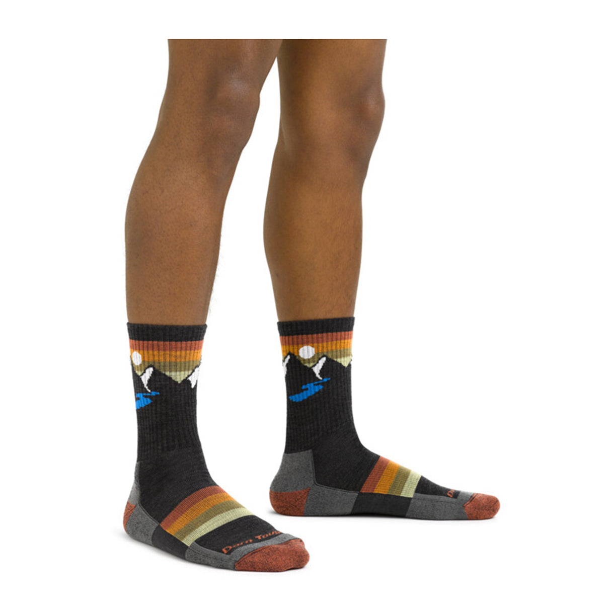 Darn Tough Sunset Ridge Lightweight Micro Crew Sock with Cushion (Men) - Charcoal Accessories - Socks - Performance - The Heel Shoe Fitters