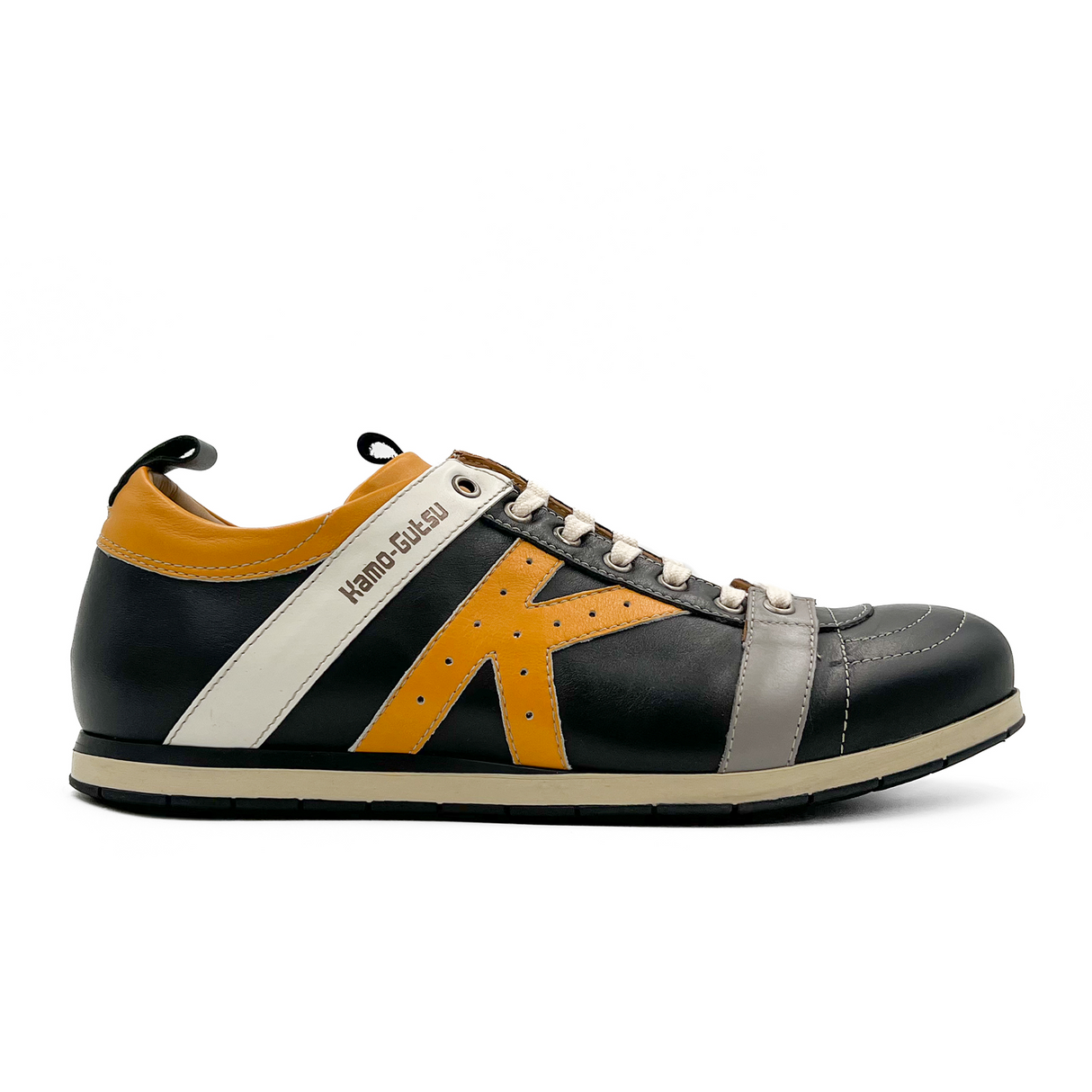 Kamo-Gutsu TIFO 042 Low Sneaker (Men) - Black/Girasole Dress-Casual - Lace Ups - The Heel Shoe Fitters