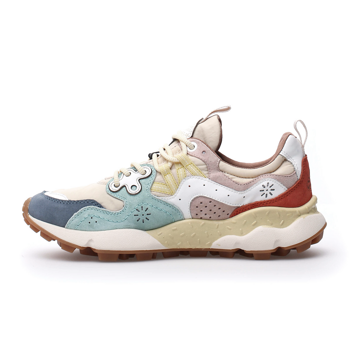Flower Mountain Yamano 3 Sneaker (Women) - Light Blue/Beige Athletic - Casual - Lace Up - The Heel Shoe Fitters
