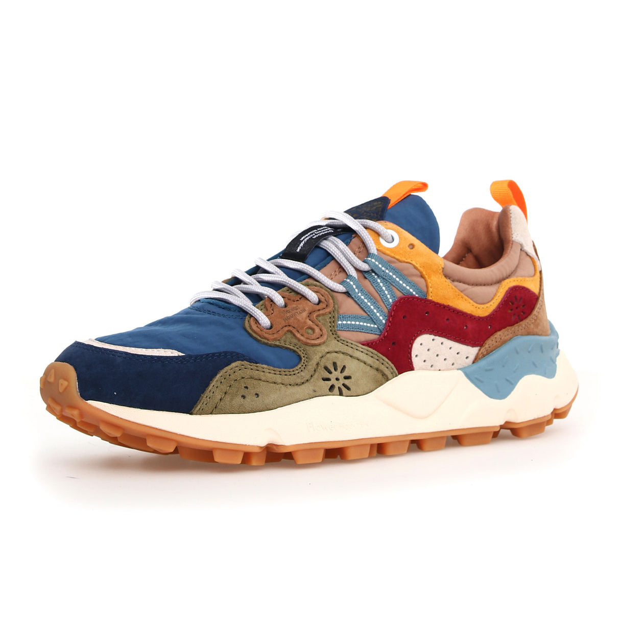 Flower Mountain Yamano 3 Sneaker (Men) - Blue/Army Green Athletic - Running - Trail - The Heel Shoe Fitters