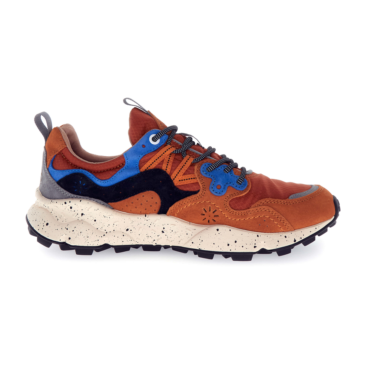Flower Mountain Yamano 3 Sneaker (Men) - Warm Coral/Deep Blue/Black Athletic - Casual - Lace Up - The Heel Shoe Fitters